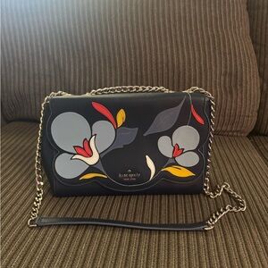 Kate Spade Briar Lane Floral Emelyn Crossbody/Shoulder Bag - Navy Blue